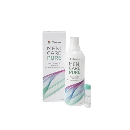 Menicon Menicare Pure 250 ml avec 1 récipient à lentilles