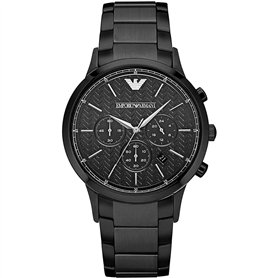 Emporio Armani Watch for Men, Quartz 3 sub dial Chronograph Movement and 43mm Case Size with Stainless Steel Strap Emporio Armani Watch for Men