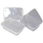 50 plastique transparent pour micro-ondes 650 ml/congélateur alimentaires Dimensions : 170 x 120 x 45 mm 650cc transport réutili