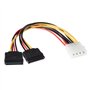 POPPSTAR 1x 10 cm Adaptateur d'alimentation Sata 3 Câble en Y (répartiteur de câble d'alimentation - 1x 4-pin Molex mâle vers 2X