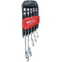 KS Tools - 503.4661- Clés à cliquet - Jeu de 5 clés mixtes à la forme droite - Cliquet réversible