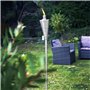 Harbour Housewares Torches de Jardin en Métal - Cône - Paquet de 12 - Torches de Jardin Argentées de 146 cm Éclairage Extérieur 