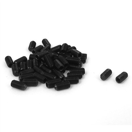 sourcing map Vis Pointeau Conique pour Poignée de Porte Vis Sans Tête Hexagonale M3x6mm 0