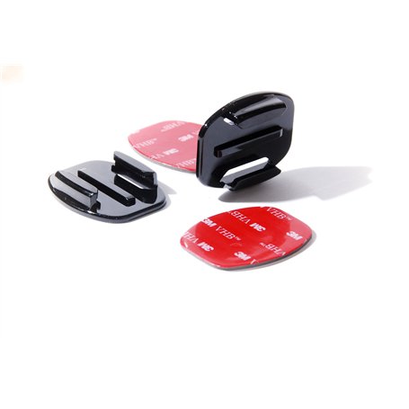 PROtastic® Lot de 2 supports plats et 2 coussinets adhésifs pour caméra d'action GoPro et SJCAM