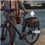 TecTake® Double Sacoche de vélo Porte-Bagage 35L Imperméable Accessoire Velo avec Bandes réfléchissantes & Poches Filets pour Bi