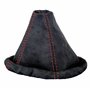L&P A0118 Soufflet de Levier de Vitesses Faux Suede Style compatible avec VW Golf 2 3 Polo 6N pour Passat 35i Noir Rouge