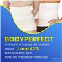 BODYPERFECT Ceinture lombaire chauffante Laine Abdominale Homme Femme Gaine ventre plat SMALL
