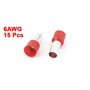 sourcingmap 15pcs 16mm2 Bornes à sertir pré-isolées rouge Embout de Câble Embout de Câblage Cosse électrique Fil Sertissage Conn