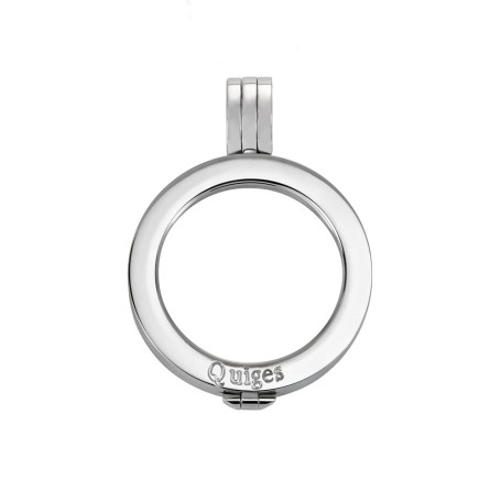 Quiges Plaqué Argent Acier Inoxydable Interchangeable Coin Medaillon Pendentif 25mm Petit