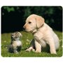 CHAT ET CHIEN Tapis de souris (24 x 19 cm) en caoutchouc spécial extrêmement résistant à la déchirure avec une face inférieure f