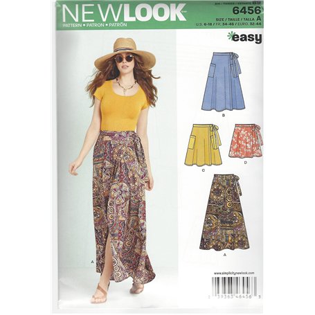 New Look Patron de couture 6456A Jupes faciles à porter pour femme en quatre longueurs