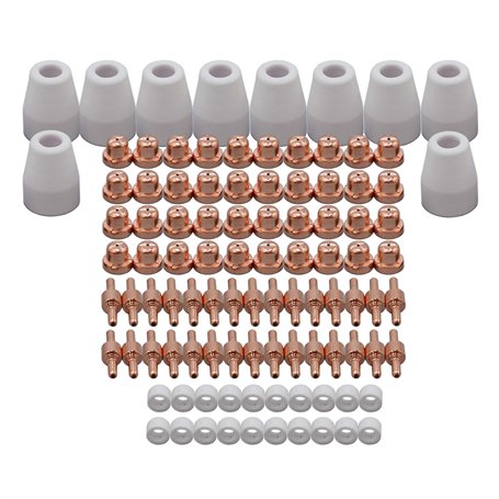 RIVERWELD Kit Consommables Standard pour Torche Plasma PT-31 LG-40/JG40 Buse 18866 Électrode 18205 Écran Céramique 18204 pour Dé