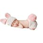Ensemble pour nouveau-né fille/garçon Crochet Costume pour photo Tenue avec bonnet Lapin Rose