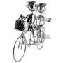 BRUBAKER Porte-Bouteille de vin - Couple à vélo/en Tandem - Métal - Carte de vœux Incluse - Idée Cadeau Originale - Objet décora