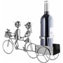 BRUBAKER Porte-Bouteille de vin - Couple à vélo/en Tandem - Métal - Carte de vœux Incluse - Idée Cadeau Originale - Objet décora