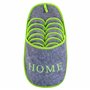 ONVAYA Pantoufles antidérapantes pour invités | lot de 6 | Pantoufle en feutre | Home gris-vert