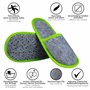 ONVAYA Pantoufles antidérapantes pour invités | lot de 6 | Pantoufle en feutre | Home gris-vert