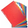 Exacompta - Réf. 2212E - Intercalaires en carte lustrée 225g/m2 FSC® avec 12 onglets neutres en couleurs - renforcés et plastifi