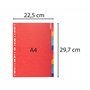 Exacompta - Réf. 2212E - Intercalaires en carte lustrée 225g/m2 FSC® avec 12 onglets neutres en couleurs - renforcés et plastifi