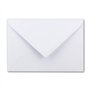 50x enveloppes DIN B6 - blanc - rabat pointe - 180 x 125 mm - 120 g/m² - collage humide sans fenêtre