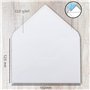 100x enveloppes DIN B6 - blanc - rabat pointe - 180 x 125 mm - 120 g/m² - collage humide sans fenêtre