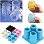 4 Coupe Forme Silicone Shooter Verre Moule À Glaçons