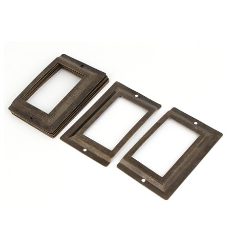 sourcing map Fichier de bibliothèque Bureau Tag tiroir porte-étiquette métal ton bronze 10pcs