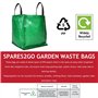 Spares2go Lot de 3 sacs à déchets de jardin 120 l