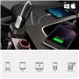 TechStone Chargeur de Voiture Quick Charge 3.0 Double Port USB Adaptateur Portable 36W pour téléphone XS/Max/XR/X/8/7/6/Plus, Ga