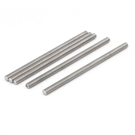 sourcing map Tige Filetée M5x100mm Acier inoxydable 304 entièrement filetée tige goujons 5pcs
