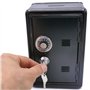 Tirelire en métal en Forme de Coffre Fort avec Clef – Noir