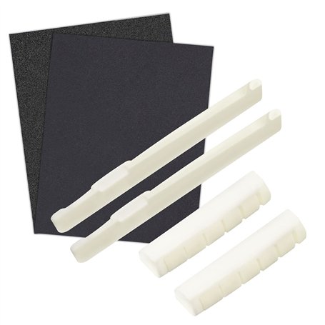 Ensemble de Sillets de Tête et Chevalet en os Véritable est Compatible pour Guitare Acoustique 72/43 mm