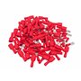 Grapelet Lot de 100 cosses de câble - Fiche plate rouge x 50 - Cosses plates rouges x 50 - Dimensions de la fiche : 6,3 mm - Con