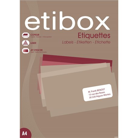 ETIBOX 119770-6500 étiquettes - 38x21
