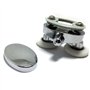 Lot de 4 roulements de porte de douche en alliage métallique 23 mm