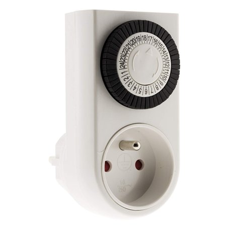 Otio - Programmateur Mini Journalier Mécanique avec Interrupteur à Voyant - Conception Flexible pour Fonctionnement Continu - Us