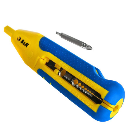 S&R Pince Multifonction à dénuder pour cable couaxial internet tv. Coupe câble 3x1