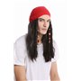 WIG ME UP - A72325-P1 Perruque longue noire perles et bandane dame homme carnaval halloween pirate flibustier rasta