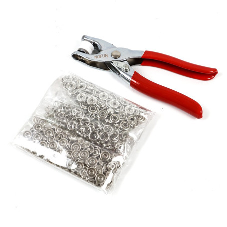 DIYI Boutons pression métal 100pcs avec pince