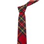 King & Priory Cravate de Cocher Traditionnel Tartan Rouge