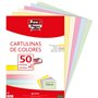 Fixo Paper 00001793 Lot de 50 feuilles de papier cartonné coloré A3 Assortiment de couleurs claires 180 g