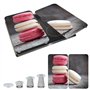 WENKO Protection plaque de cuisson "Macarons" en verre trempé | Pour toute plaque | Couvre plaque de cuisson, planche à découper