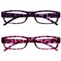 La Société Lunettes De Lecture Pourpre & Rose Écaille Léger Lecteurs Valeur Pack 2 Hommes Femmes RR32-54 +2