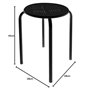 Tabouret en métal Robuste et Stable VELLEMAN - FP135B avec Assise en Plastique - SCH 177503