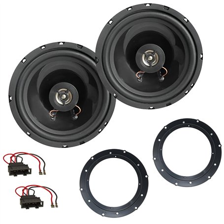 Haut-parleurs Enceintes adaptateurs Speakers 165 mm pour voiture compatible avec Audi Q3