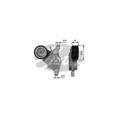 GATES T39392 Poulie tendeur de courroie d'accessoire Poulie tendeur Poulie