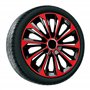 Lot de 4 enjoliveurs Extra forts Noir/Rouge 16"