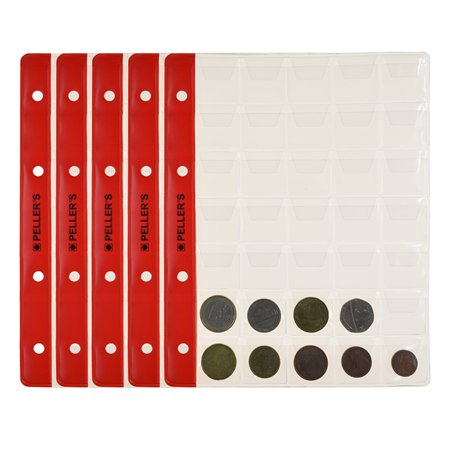 PELLER'S 10 Feuilles pour Collection de Pièces de Monnaie