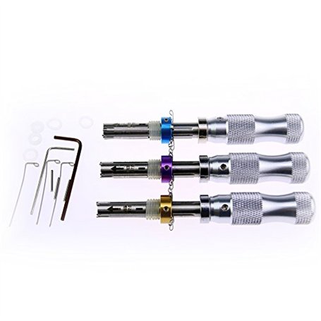TPM Go 3 pièces Outils de crochetage de serrure tubulaire 7 broches avec une poignée