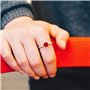 Philip Jones Bague de Naissance réglable de Juillet (Rubis) créée avec des Cristaux de Zircondia®